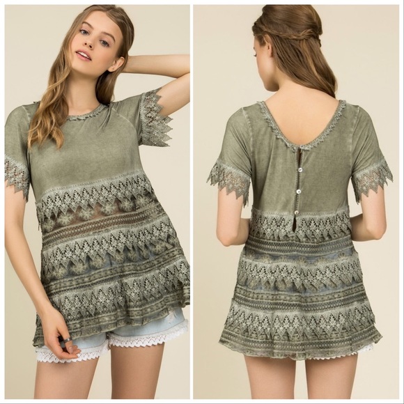 POL Guava Lace Tunic Top - Picture 8 of 10